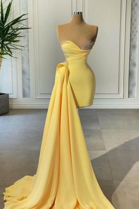 Yellow Party Dress Homecoming Dress Short Women Cocktail Dress Fashion Prom Gowns