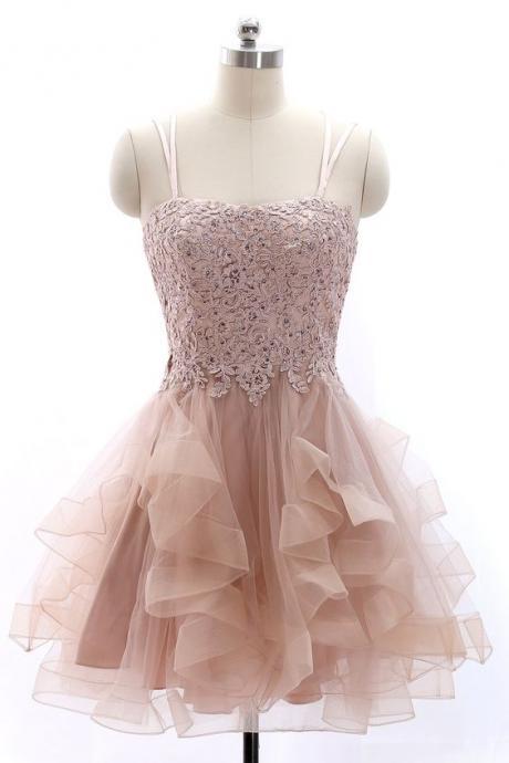 Tulle Mini Prom Homecoming Dress Vintage Party Formal Gown