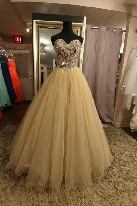 Champagne Long Formal Dress Fashion Prom Dress