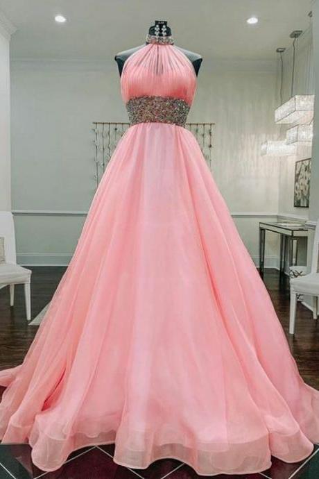 Pink Evening Dresses Long Prom Dress