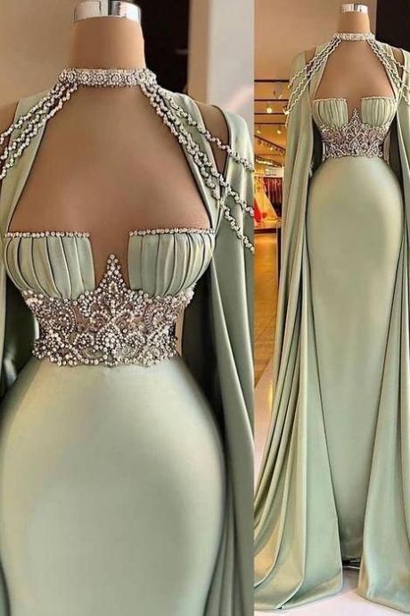 Elegant Long Mermaid Prom Dresses, Unique Prom Dress