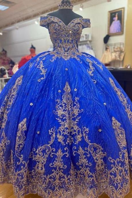 Blue Tulle Long Ball Gown, Sweet 16 Prom Dress,custom Made Pricess Quinceanera Party Gowns