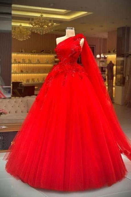 Red Long Prom Dress Evening Gowns
