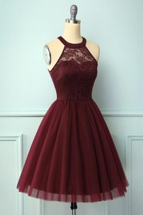 Burgundy Bridesmaid Dress Homecoming Dress