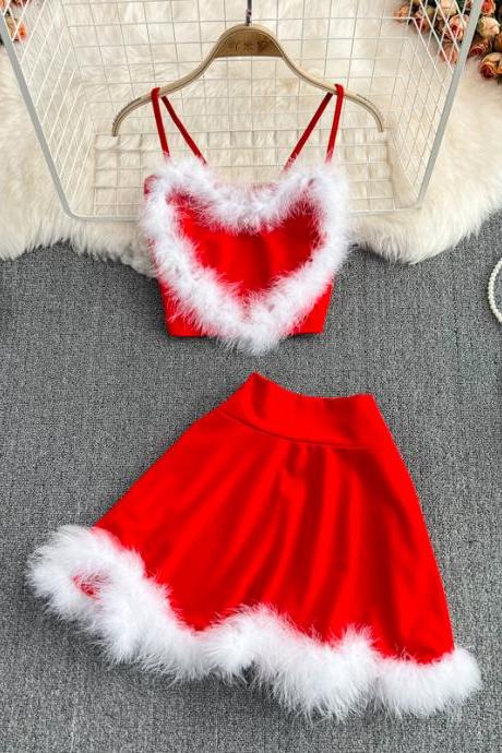 Cute two-piece Christmas dress