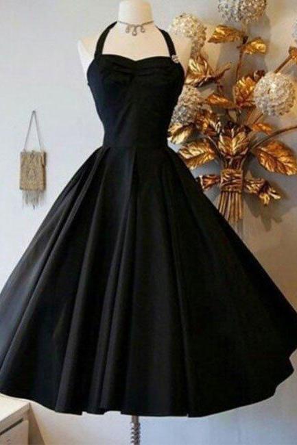 cute black retro short prom gown,prom dresses Evening Dresses,cheap prom dress,Prom Dresses for Teens
