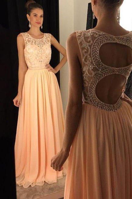 Prom Dresses,chiffon Sequin Long Prom Dress, Evening Dress