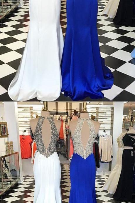 Prom Dresses,sexy Prom Dress,2017 Long Prom Dresses,mermaid Prom Dresses,royal Blue Prom Dresses,white Prom Dresses,evening Dresses