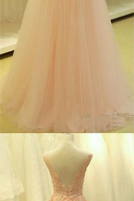 Elegant Prom Dress, Long Prom Dress, Gorgeous Prom Dress, Formal Prom Dress, Sleeveless Prom Dress, Evening Dress, Prom Dress With Applique