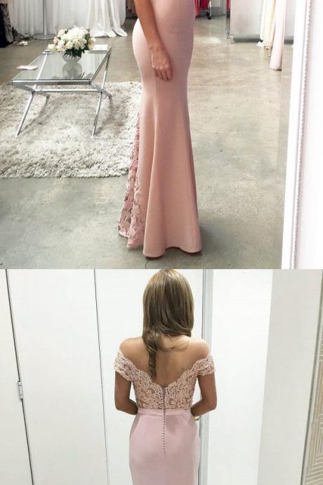 Prom Dresses,charming Prom Dress,off Shoulder Backless Mermaid Party Dress,long Evening Dress,sexy Lace Prom Dresses,formal Dress