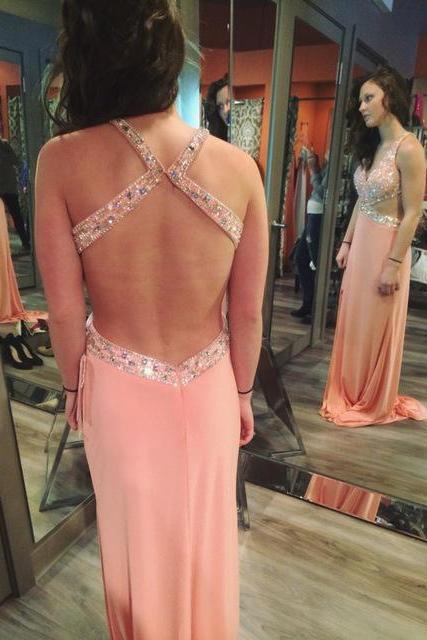 Charming Prom Dress, Prom Dress,sexy Prom Party Dress, Backless Prom Dresses