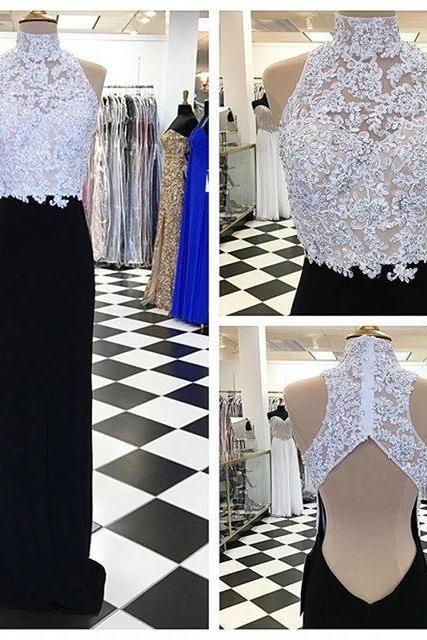 Sexy Prom Dresses,sleeveless Prom Dress With Appliques And Lace ,mermaid Open Back Evening Dress,formal Gown