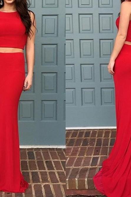 Sexy Red Prom Dresses,sleeveless Prom Dress,long Evening Dress,formal Dress