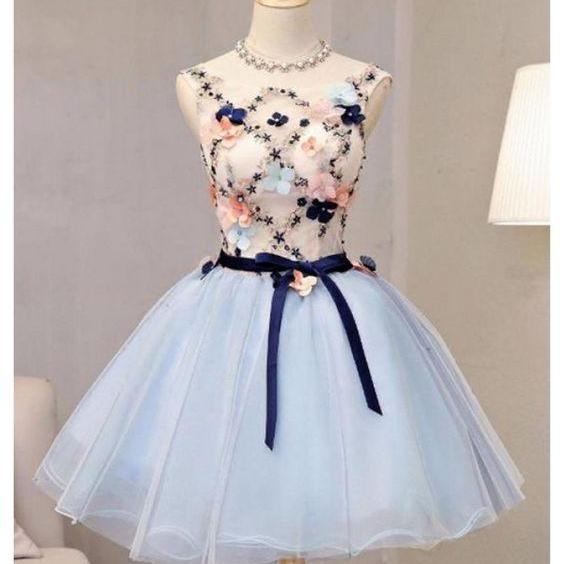 Vintage Flower Short Princess Homecoming Dress Party Dresses M8547 on ...