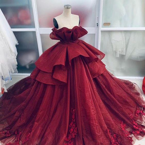 Unique Red Vintage Wedding Dress Evening Dress M198 on Luulla