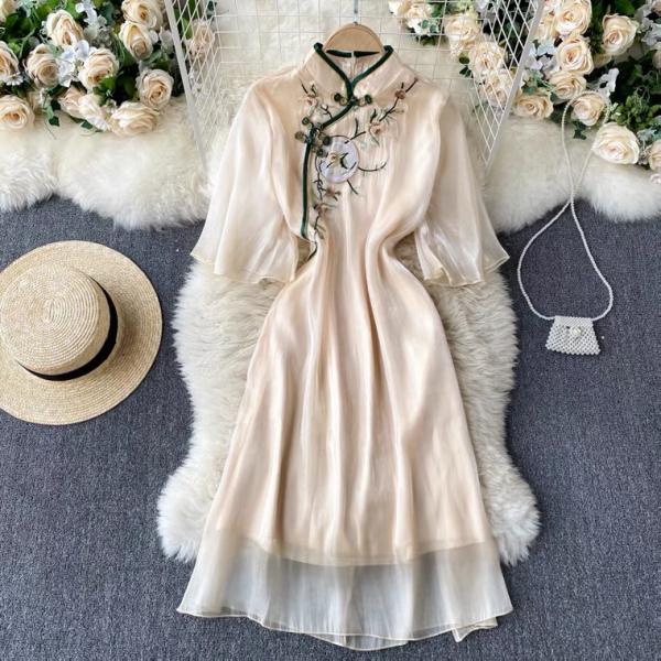 Improved Cheongsam, Tea Dress, Vintage Dress