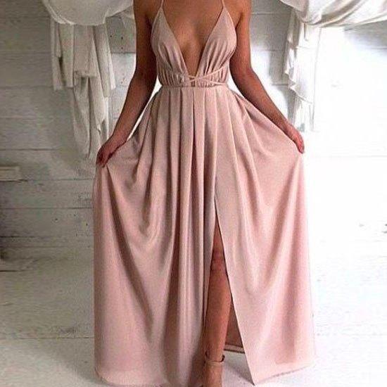 Prom Dresses,New Arrival Simple A-line Chiffon Long Prom Dress, Evening ...