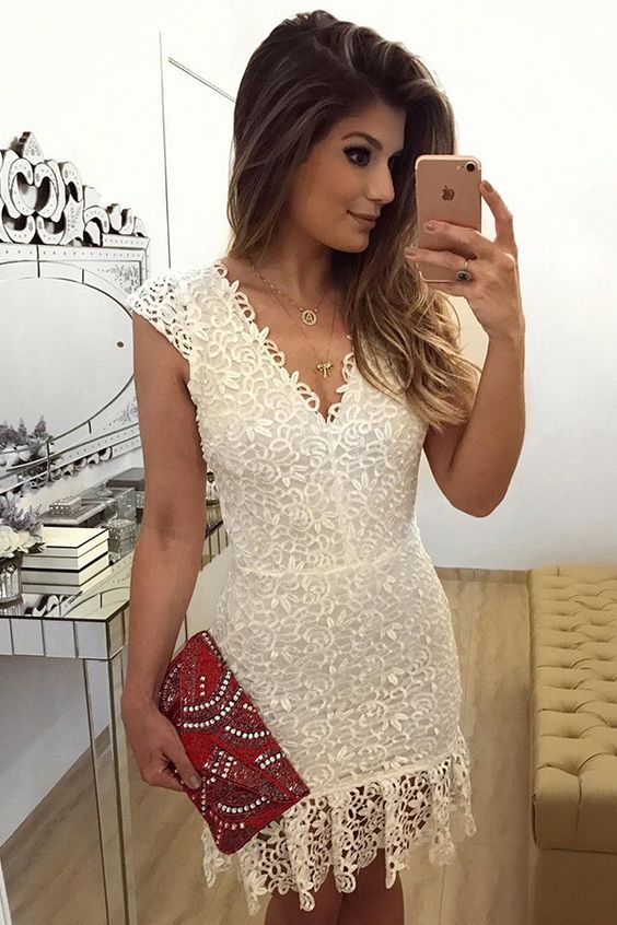 Pleated V-neck Cap Sleeve Ruffle Sheath Long Dress Ivory