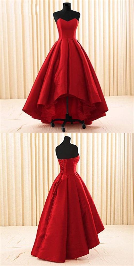 Women Sweetheart Short Front Long Back A Line High Low Prom Dress M840