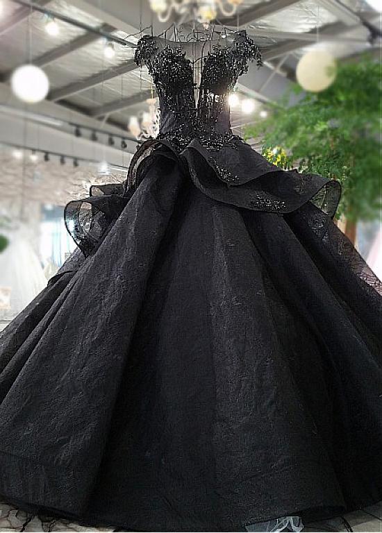 Unique Tulle & Lace Bateau Neckline Ball Gown Wedding Dress With Lace ...