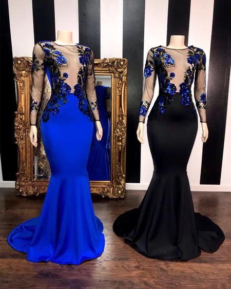 Mermaid Blue Long Prom Dress,Evening Dress,Charming Prom Dresses M1648 ...