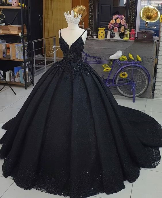 Black Ball Gown Prom Dress Long Evening Dresses Gowns M2023 on Luulla