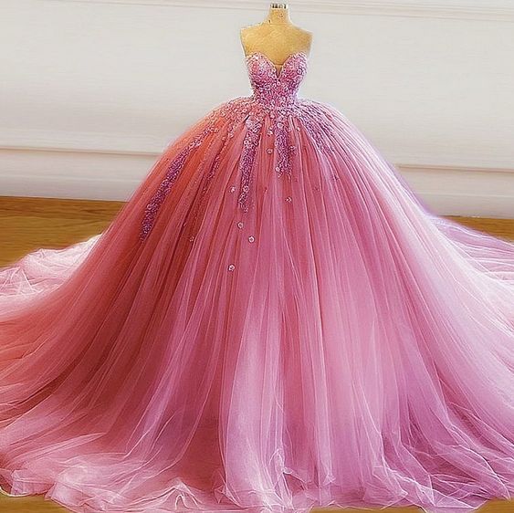 Sexy Pink Prom Dress,ball Gown Sweet 16 Dresses,party Gowns M2996 on Luulla