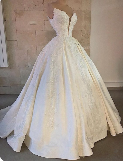 Unique Long Strapless Formal Prom Dress Wedding Gown , Evening Dress ...