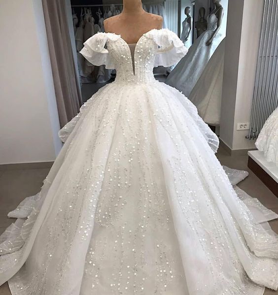 Princess Wedding Dresses, Lace Applique Wedding Dresses, Wedding Ball ...