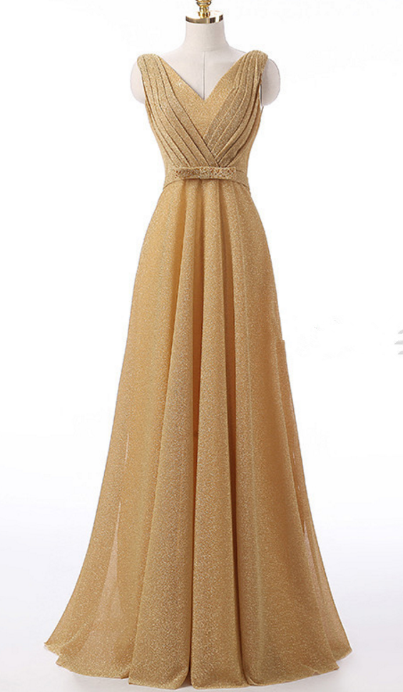 Champagne Color Long Gown Is Party Dress Formal Party Dress M3478 on Luulla