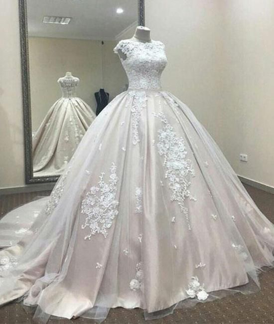 A Line Ball Gown Tulle Long Prom Dress, Evening Formal Dress main image 1