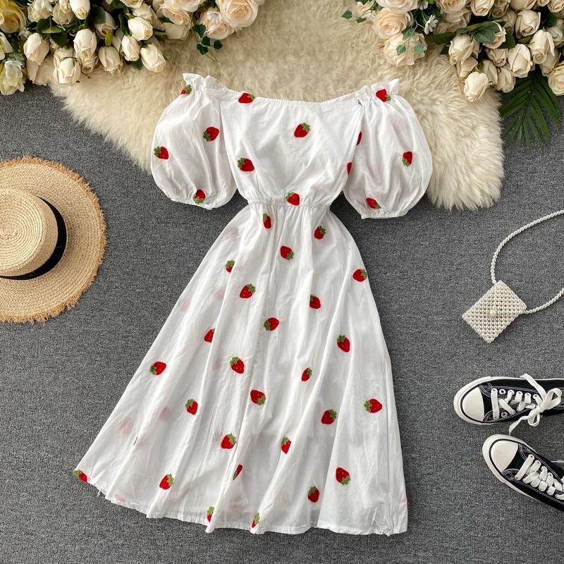 Shoulder Puff Sleeve Dress main image 1