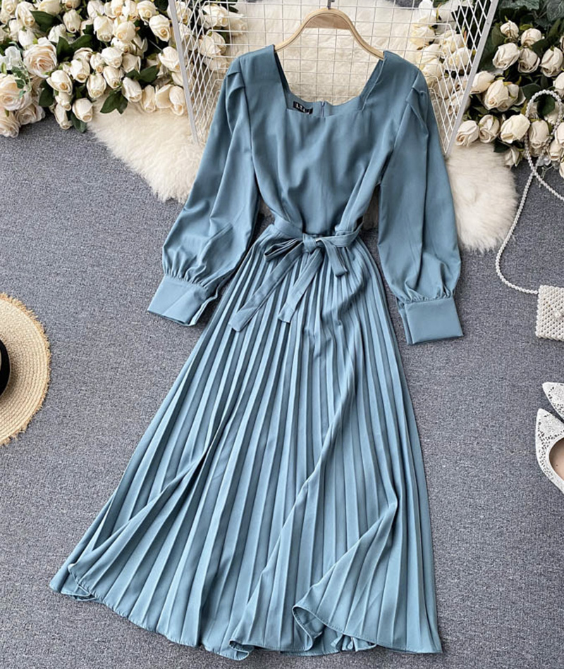 Casual Printed A Line Long Sleeve Dress
