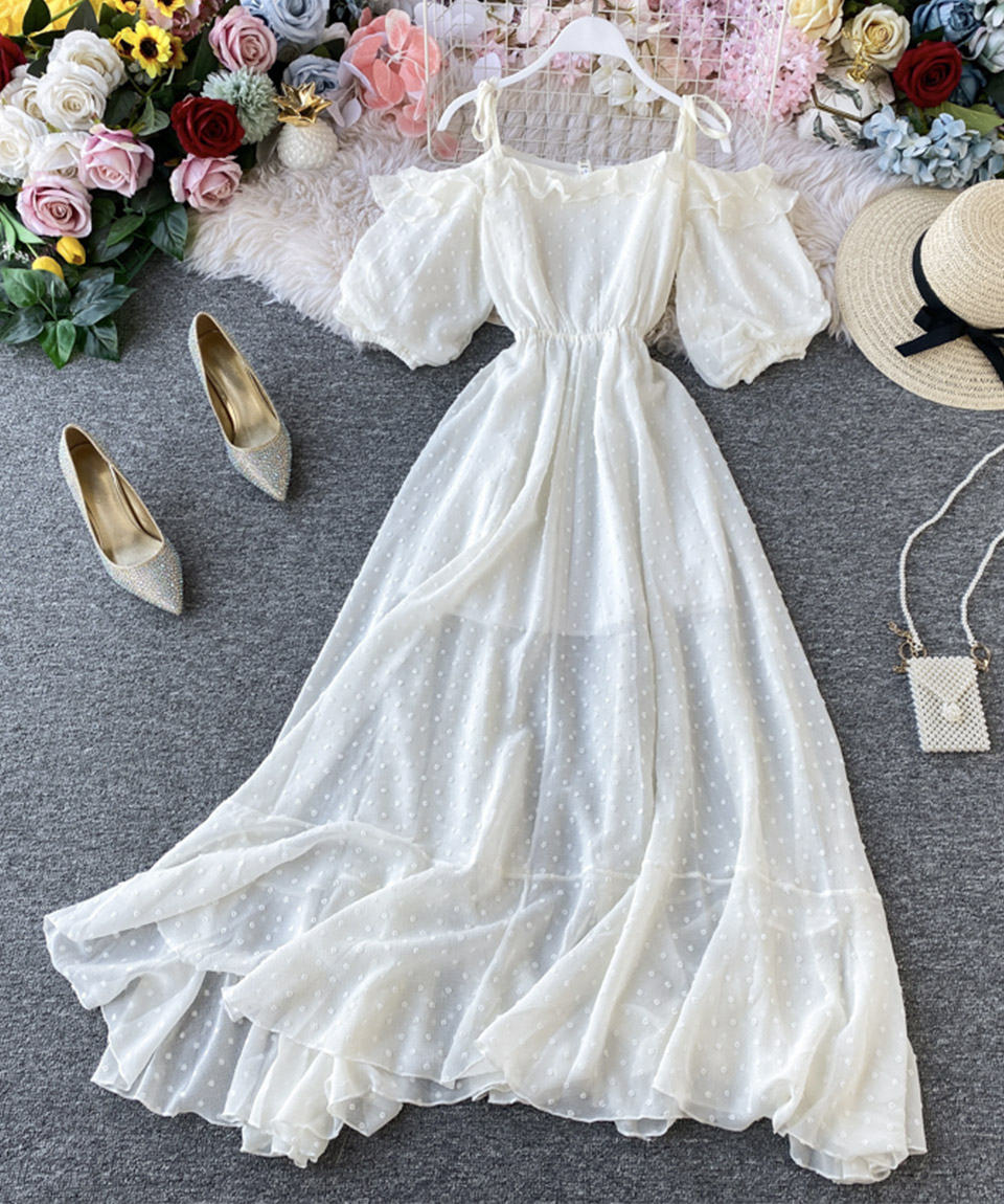 Simple White A Line Dress Fashion Girl Dress on Luulla