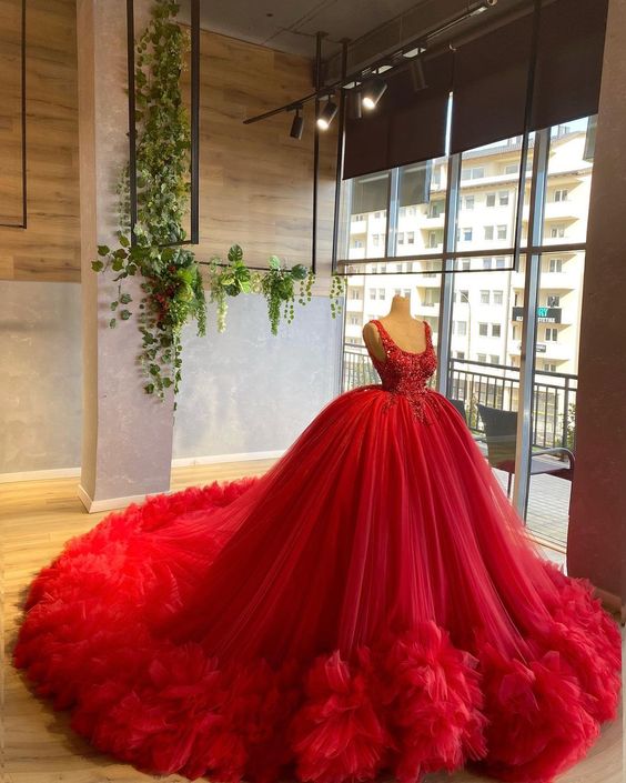 Red Fashion Prom Dresses Graduation Ball Prom Gown on Luulla