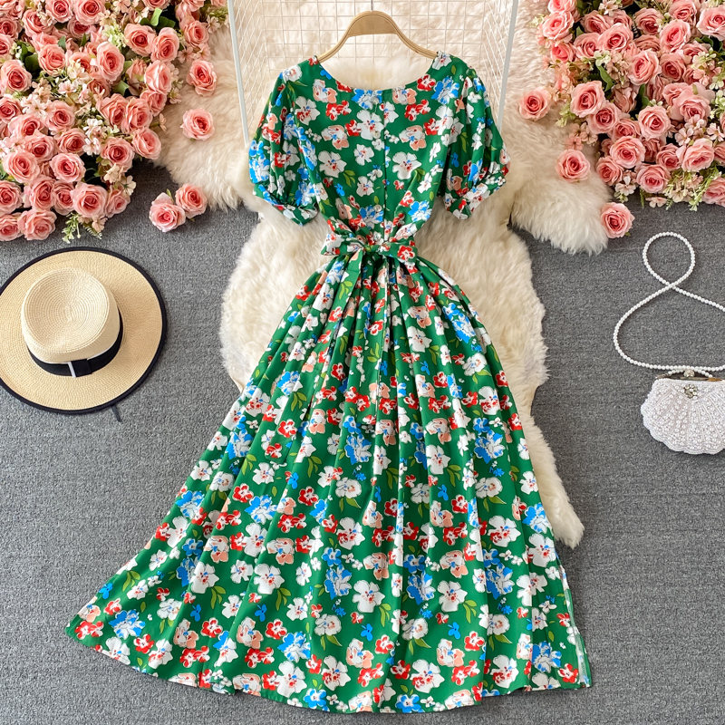 Cute Floral A Line Fashion Dress on Luulla