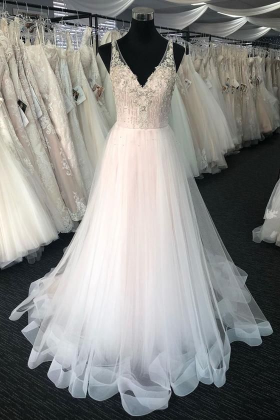 Cute Blush A line Tulle Off The Shoulder Short Homecoming Dress main image 1