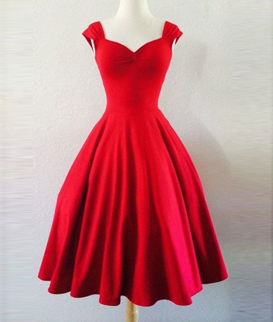 Homecoming Dresses,simple Red Sweetheart Short Prom Dress, Homecoming ...